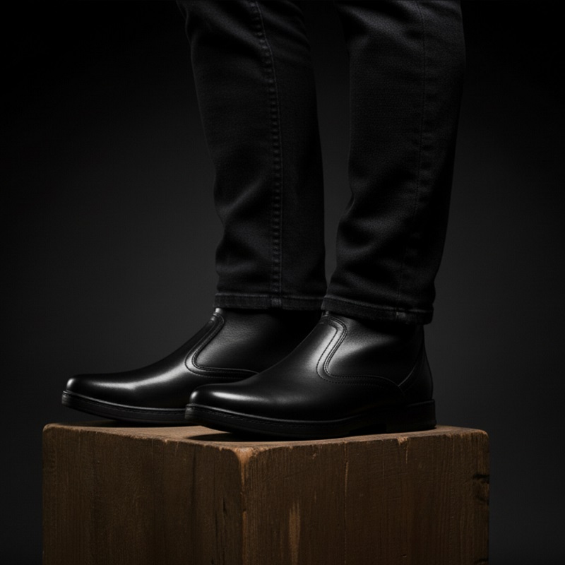 نیم بوت مردانه مشکی مدل Rad